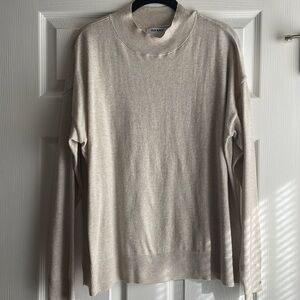 Oatmeal mock turtleneck sweater. Old Navy, size Large